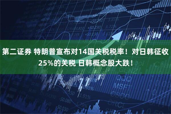 第二证券 特朗普宣布对14国关税税率！对日韩征收25%的关税 日韩概念股大跌！