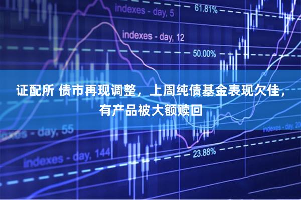 证配所 债市再现调整，上周纯债基金表现欠佳，有产品被大额赎回
